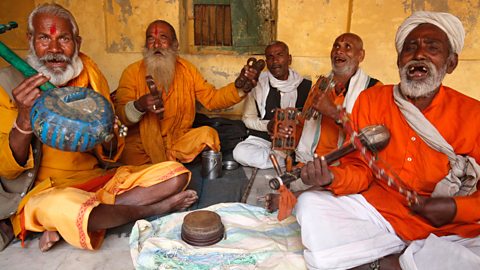 A group of Indian musicians