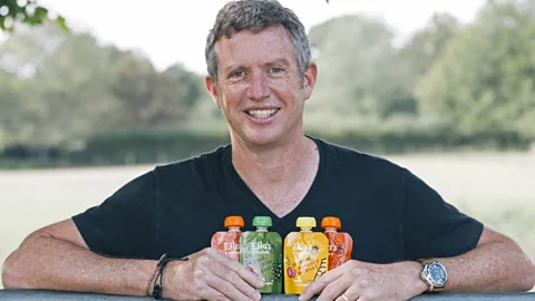 Ella’s Kitchen Paul Lindley tried to draw on his four-year-old son’s imagination and self-confidence when starting his baby food company Ella’s Kitchen (Credit: Ella’s Kitchen)