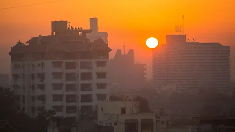 Alamy The air pollution in Ahmedabad, India, ignited a health issue – as well as an idea for a business (Credit: Alamy)