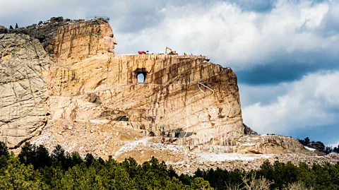Sivani Babu The 87.5ft-tall monument is dedicated to 19th-Century Lakota leader Crazy Horse (Credit: Sivani Babu)