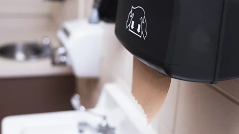 Hand dryers can infect clean hands with bathroom germs