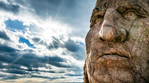 Sivani Babu The carving of Crazy Horse's face stands 87.5ft tall (Credit: Sivani Babu)