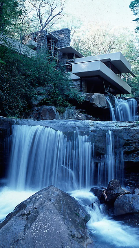 Alamy The American Institute of Architects declared Fallingwater the “best all-time work of American architecture”– it inspired the modernist house in North by Northwest (Credit: Alamy)