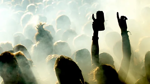 Alamy Oram’s experimentation helped shape a new genre of music – one that, as this image of the Glade Electronic Music Festival shows, would prove very popular (Credit: Alamy)