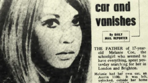 The Daily Mail The disappearance of Melanie Coe, who ran away from home at the age of 17 in 1967, captivated the UK tabloids (Credit: The Daily Mail)
