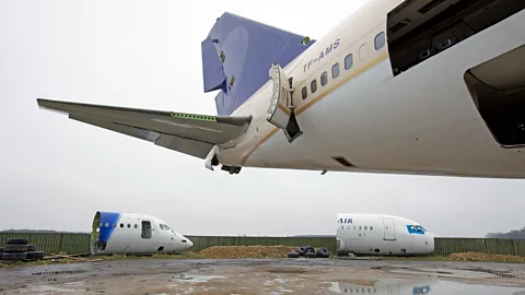 Richard Gray Broken aircraft lie scattered across the former RAF airfield (Credit: Richard Gray)