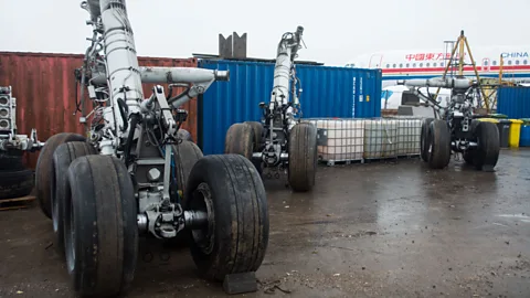 Howard Timberlake Removed wheels wait to be processed (Credit: Howard Timberlake)