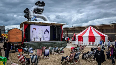 Alamy Banksy’s 2015 creation Dismaland brought £20 million to Weston-super-Mare (Credit: Alamy)