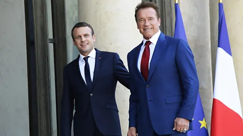 Getty Images From film star, to governor, to champion in the war against climate change, Arnold Schwarzenegger has expertly navigated his own career web (Credit: Getty Images)