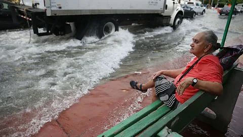 Getty Images Rising sea levels due to climate change are causing more floods in populous, coastal cities like Miami, Florida, and gradually stealing coastlines (Credit: Getty Images)