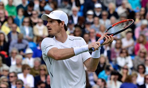 Andy Murray plays at Queens Club, 14th June 2016