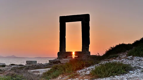 Sizun Eye/Getty Images The sun would once have illuminated the central statue of worship at the temple of Apollo (Credit: Sizun Eye/Getty Images)
