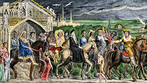 Alamy Among the most influential literary characters to walk Watling Street were the pilgrims of Chaucer’s Canterbury Tales (Credit: Alamy)