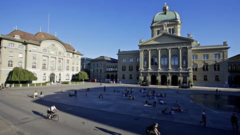 Bloomberg/ Getty Images For an insight into Switzerland’s domestic politics visitors can tour Parliament in Bern (Credit: Bloomberg/ Getty Images)