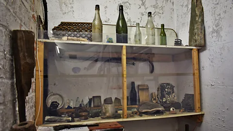 Amanda Ruggeri Volunteers removed six skips of broken bottles alone in the first air raid shelter (Credit: Amanda Ruggeri)