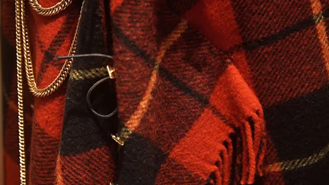 Eliana Alvarez Martinez Close-up of a tartan shawl on Cape Breton Island, Nova Scotia (Credit: Eliana Alvarez Martinez)
