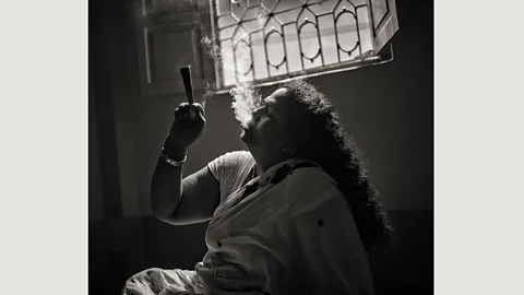 Shahria Sharmin Moyna (54) was left dealing with the real world after her guru died. She left home 40 years ago but “dreams of a death in her motherland: Bangladesh” (Credit: Shahria Sharmin)