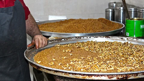 Miriam Berger As Gaza has become more closed off, Knafa's flavours have become relatively unknown, even to other Palestinians (Credit: Miriam Berger)