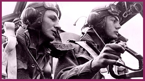 Lancaster crew during a raid