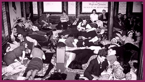 Families sheltering underground