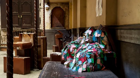 Ed Marshall/19 Princelet Street Inside the Museum of Immigration and Diversity, various installations use suitcases as symbolic centrepieces (Credit: Ed Marshall/19 Princelet Street)