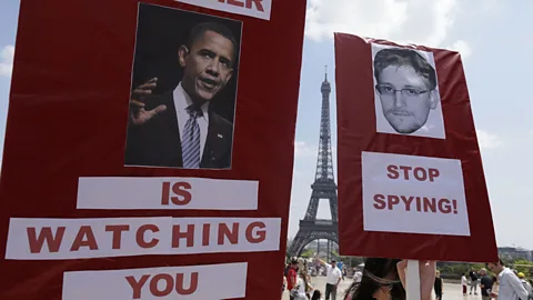 Getty Images Protests around the world in recent years have called for safeguarding personal freedom on the internet from governments fighting terrorism (Credit: Getty Images)