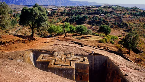 Jarek Winniczek/Getty Images Biete Giyorgis church (pictured) is shaped like a Coptic cross (Credit: Jarek Winniczek/Getty Images)