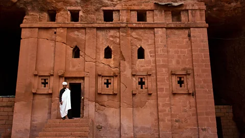 GillesBarbier/imageBROKER/Alamy The people of Lalibela believe the churches were carved overnight by angels (Credit: GillesBarbier/imageBROKER/Alamy)