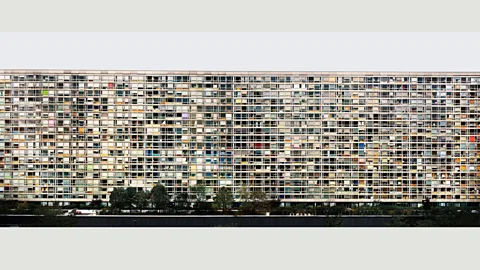 Andreas Gursky Andreas Gursky’s photograph of a Montparnasse tower block is a stunning mosaic of colour (Credit: Andreas Gursky)