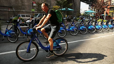 Getty Images The sharing economy has led to many popular bike-sharing schemes across the world (Credit: Getty Images)
