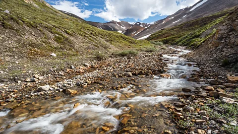 Vivien Cumming Yukon, Canada, mountains, stream
