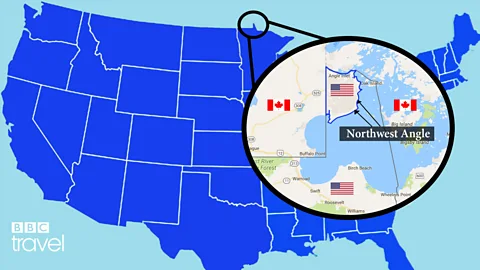 BBC Travel To drive to the Northwest Angle, you must cross through Canadian territory (Credit: BBC Travel)