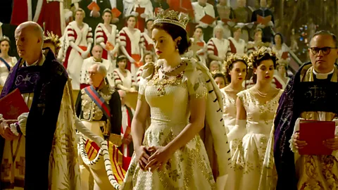 Alamy The Crown shows a young Queen Elizabeth feeling duty bound to live up to the sovereign’s ceremonial role while struggling to develop her own identity (Credit: Alamy)