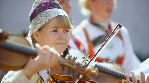 Alamy During the annual festival Heb Celt, traditional music fills the streets of Stornoway (Credit: Alamy)