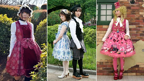 Masato Imai/Momo Matsuura Teen subgroups of Tokyo: Manami Abe dressed in classic Lolita; Momo Matsuura in classic Lolita, Sphere in Ouji style and Haru in sweet Lolita (Credit: Masato Imai/Momo Matsuura)