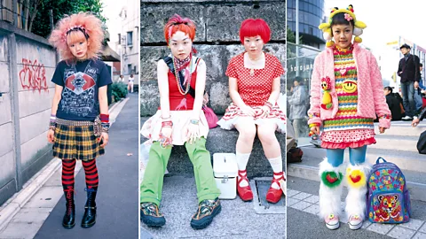 Shoichi Aoki From gothic to 'kawaii' (cute), a vast array of sartorial styles emerged from the pedestrianised streets of Harajuku, the birthplace of Japanese teen style (Credit: Shoichi Aoki)