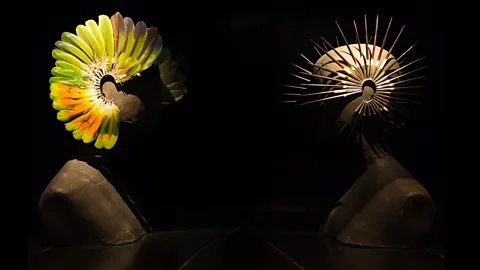 Getty Images Already a successful artist and fashion model, Moss took inspiration from “extravagant, huge” Alexander McQueen-designed ear cuffs (Credit: Getty Images)