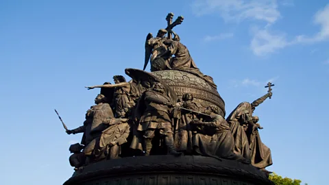 Evgenii Zotov/Getty Images The Monument to the Millenium of Russian Statehood honours Prince Rurik, the legendary founder of the Kievan Rus state (Credit: Evgenii Zotov/Getty Images)