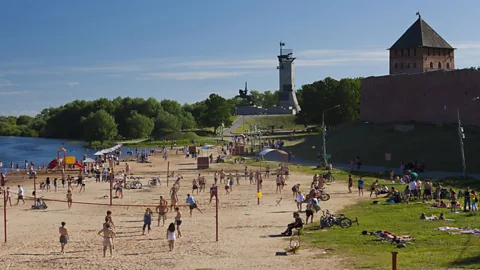 Danita Delimont/Getty Images Novgorodians still celebrate their Varangian roots through music, dance and even weapons training (Credit: Danita Delimont/Getty Images)