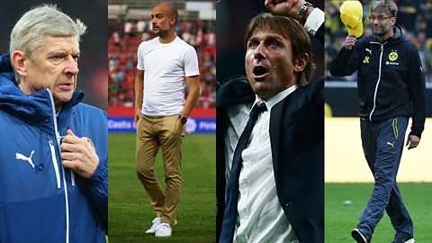 Arsene Wenger, Pep Guardiola, Antonio Conte and Jurgen Klopp