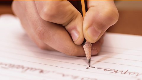 A child writing