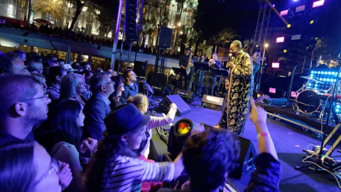 Alamy There have always been female chantwells but Calypso Rose, seen here performing in Cannes in 2016, was among the first to gain commercial success (Credit: Alamy)