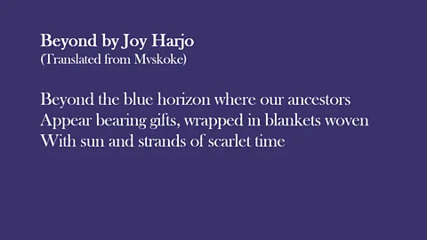 Extract from Beyond by Joy Harjo (translated from Mvskoke)