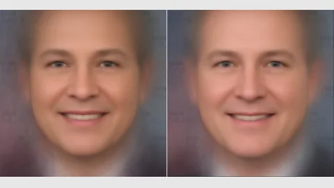Giuseppe Sollazzo/BBC Future Democrat composite (left) vs Republican composite (right) (Credit: Giuseppe Sollazzo/BBC Future)
