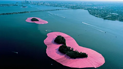 Christo and Jeanne-Claude Christo and Jeanne-Claude, Surrounded Islands, 1983 (Credit: Christo and Jeanne-Claude)