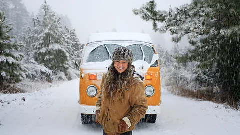 Idle Theory Bus Kit Whistler (aka Rachel Goldfarb) and her VW camper van (Credit: Idle Theory Bus)