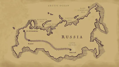 When World War I erupted, the White Forces transported Tsar Nicholas II's family gold east from St Petersburg to Siberia (Credit: BBC)