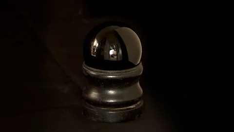 Museum of Witchcraft, Boscastle Small black crystal ball, used by Paignton witch ‘Smelly Nelly' (Credit: Museum of Witchcraft, Boscastle)