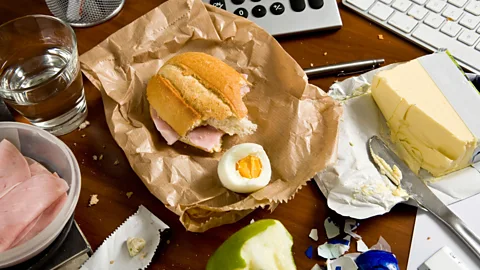 Alamy When there's no-one to police your time, you may find yourself searching for a snack or two. Or three. Possibly four. (Credit: Alamy)