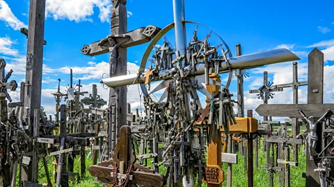 Paul Stewart One legend says a desperate father planted a cross on the hill to save his dying daughter (Credit: Paul Stewart)